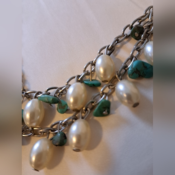 ⌛️ Turquoise & Pearl Necklace 9/24 - Picture 5 of 5
